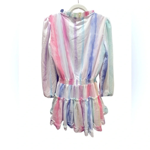 Sincerely Ours Pastel Watercolor Tiered Mini Dress XS from Revolve - Picture 6 of 10